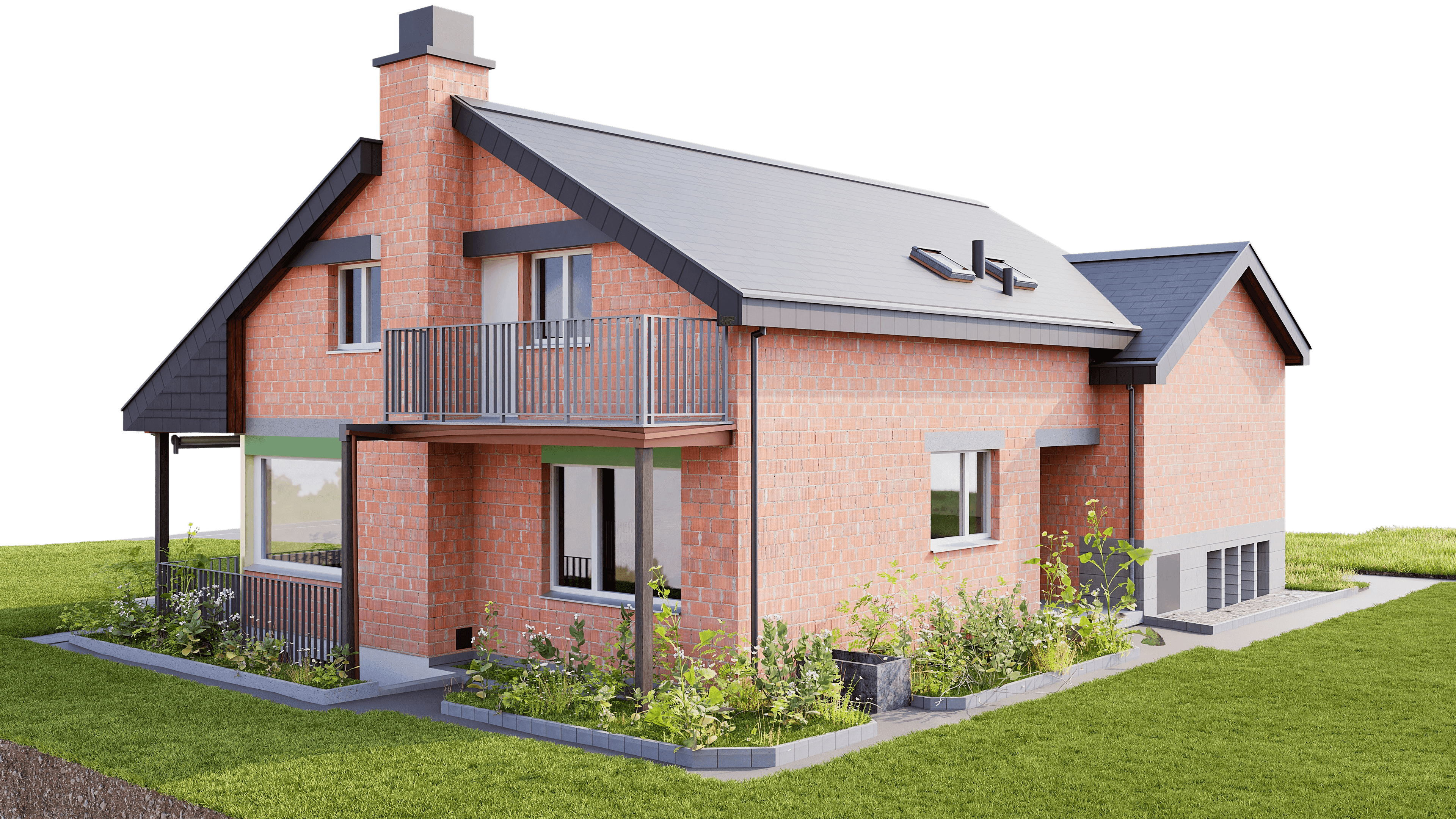 3D Modell Einfamilienhaus