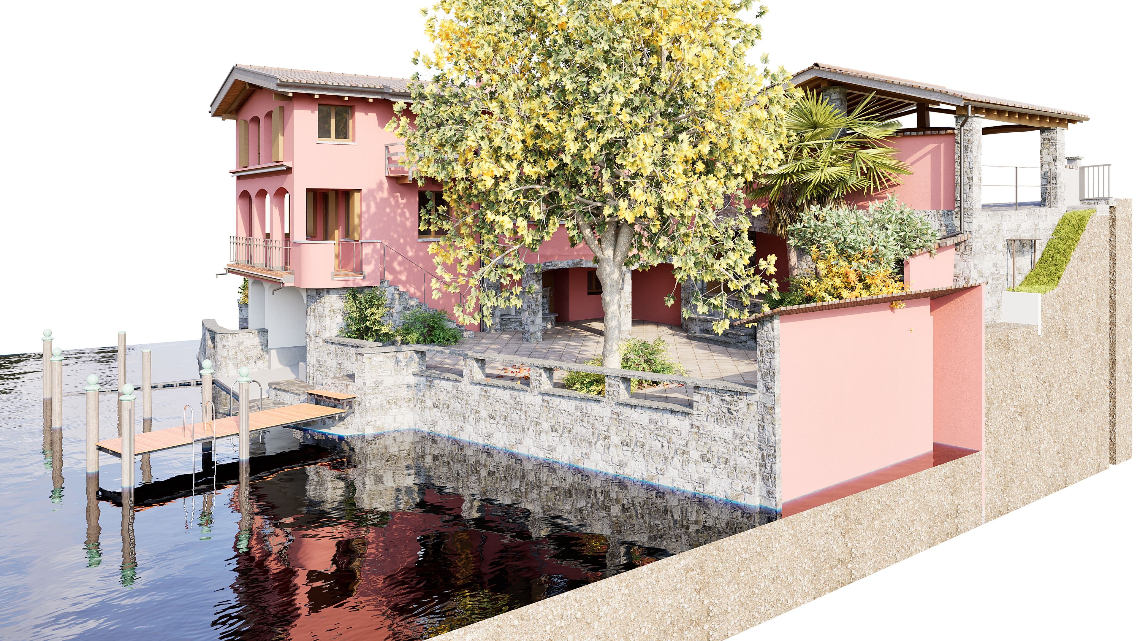3D Gebäudemodell Villa Tessin