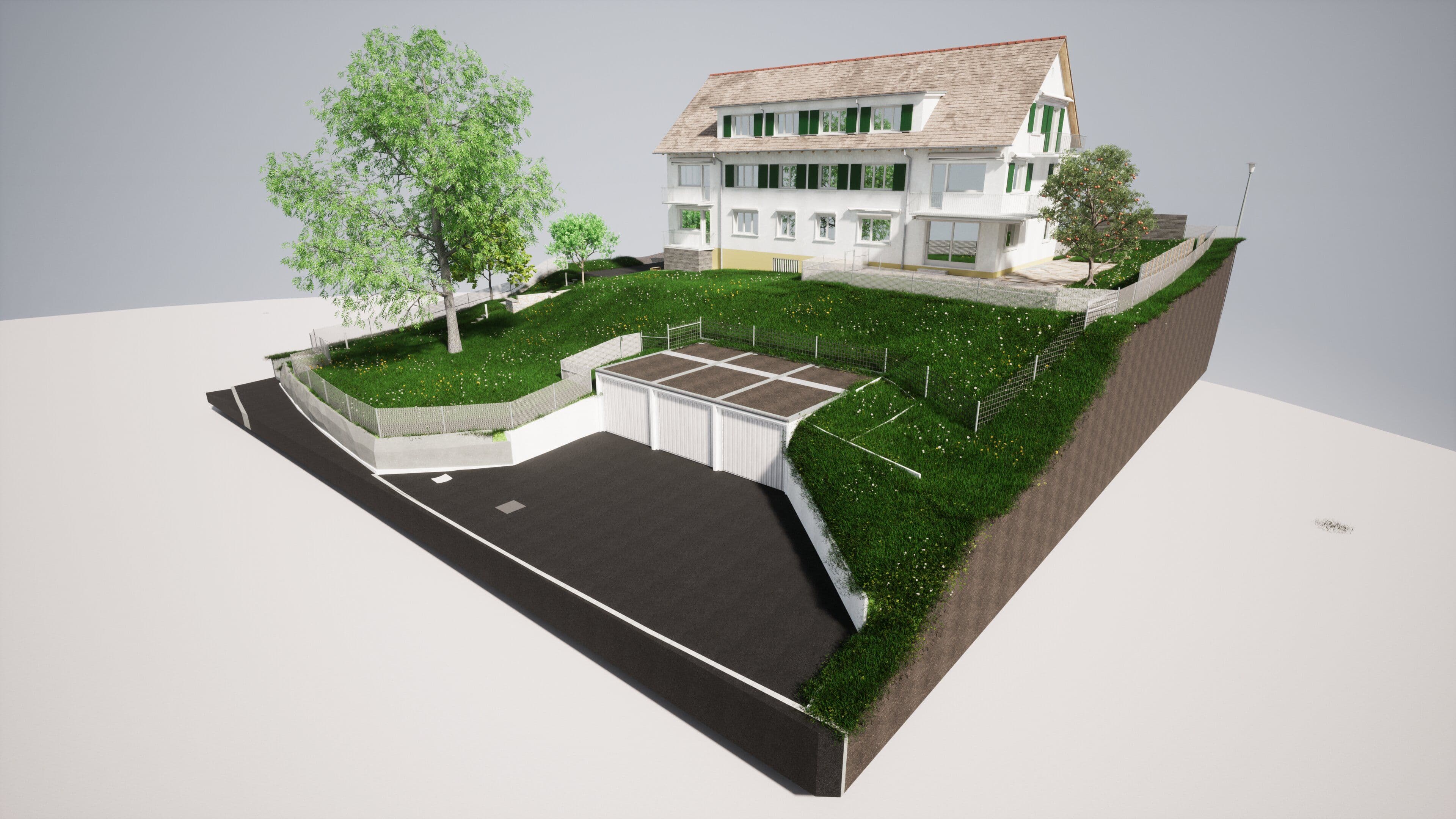 3D-Modell Mehrfamilienhaus