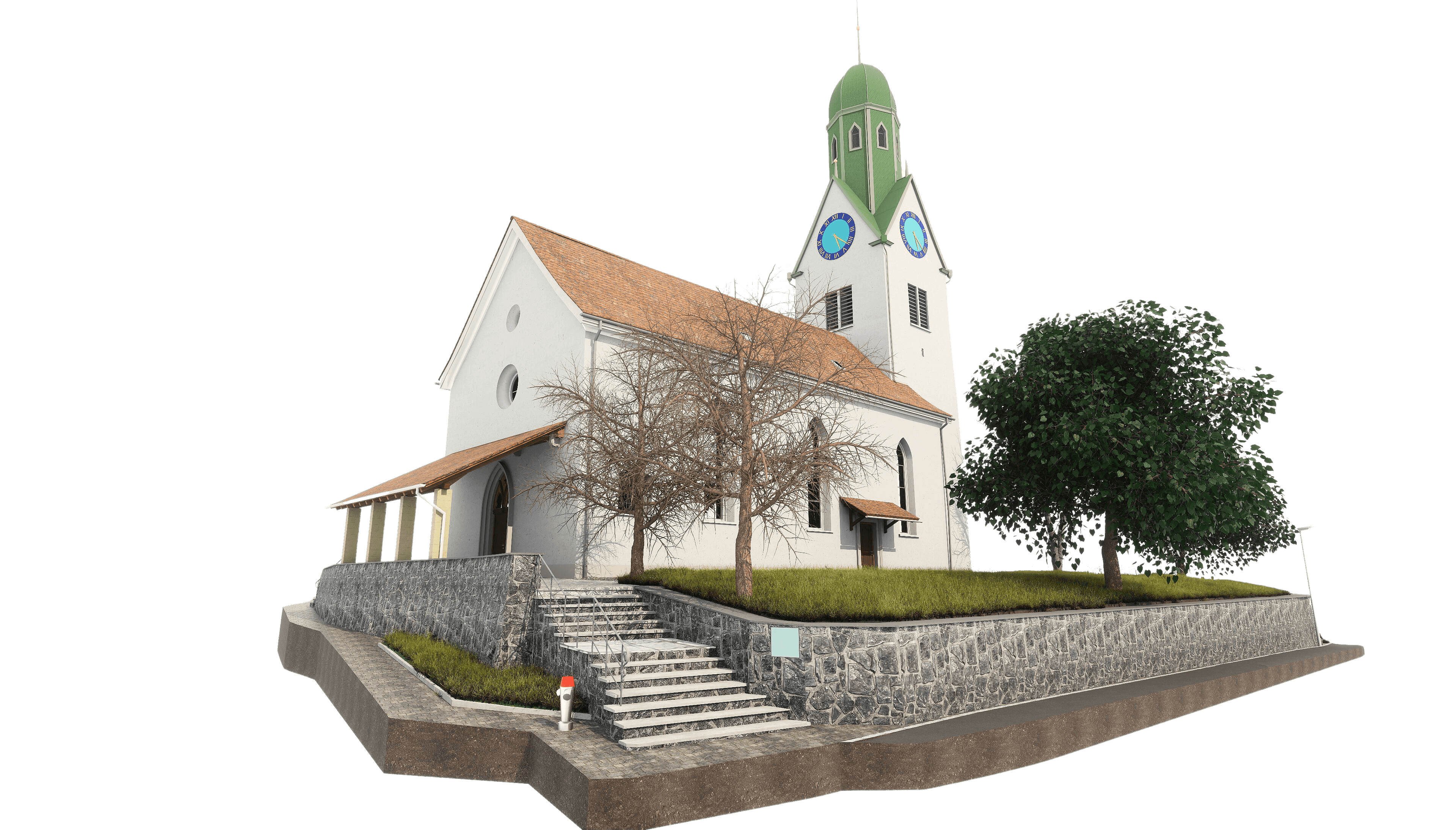 kirche 3D Modell