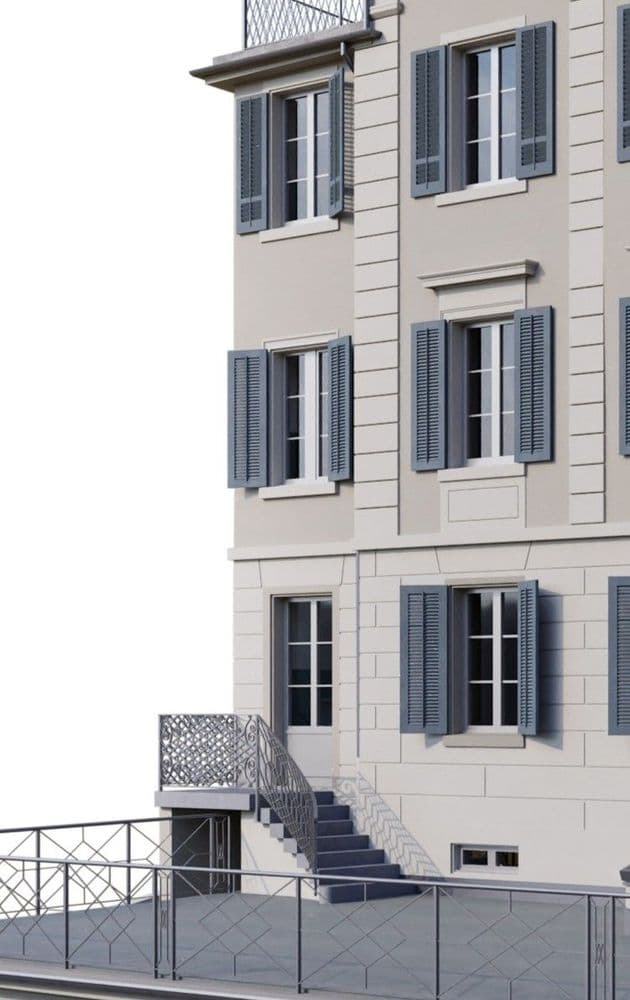 Gebäudevermessung einer Villa in Zürich als 3D-Bestandsmodell auf Basis von 3D-Laserscanning für Planung im Bestand durch VDE