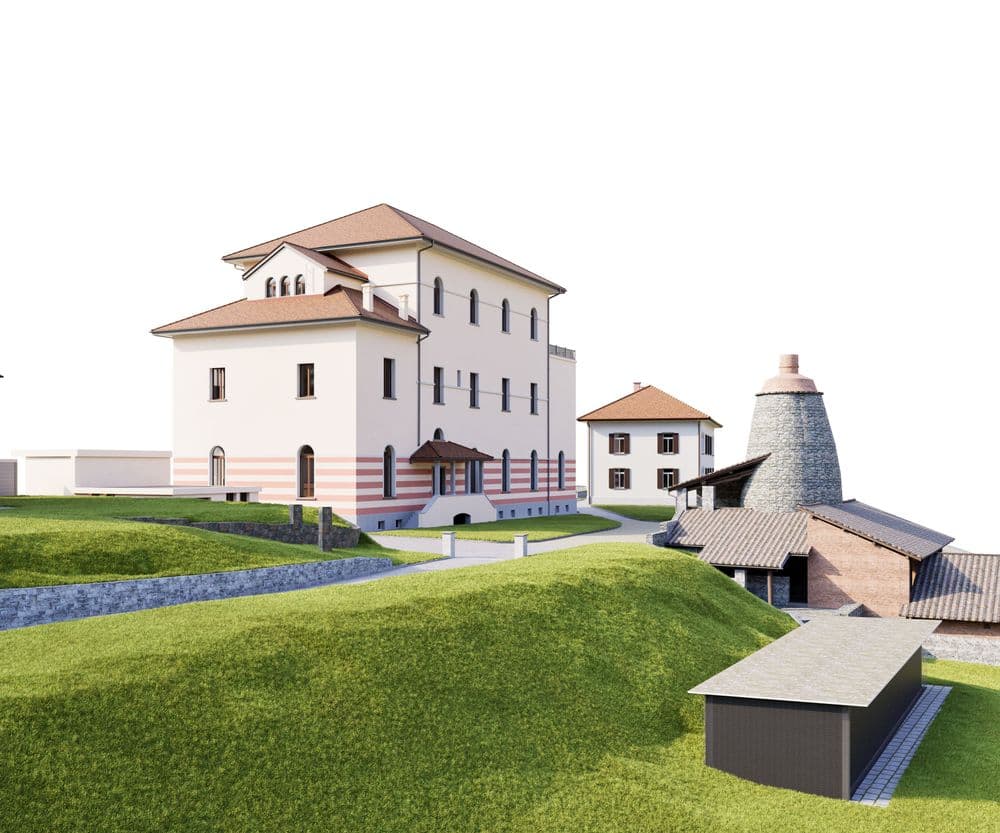 3D-Bestandsmodell eines Areals im Tessin aus präziser Arealvermessung mittels 3D-Laserscanning als Grundlage für Planung und Entwicklung durch VDE