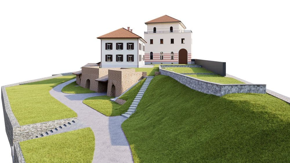 3D-Bestandsmodell eines Areals im Tessin aus präziser Arealvermessung mittels 3D-Laserscanning als Grundlage für Planung und Entwicklung durch VDE