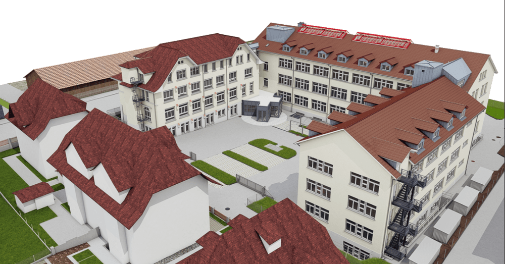 3D Bestandesmodell eines grossen Areals aus Laserscanning als Grundlage für eine Arealentwicklung